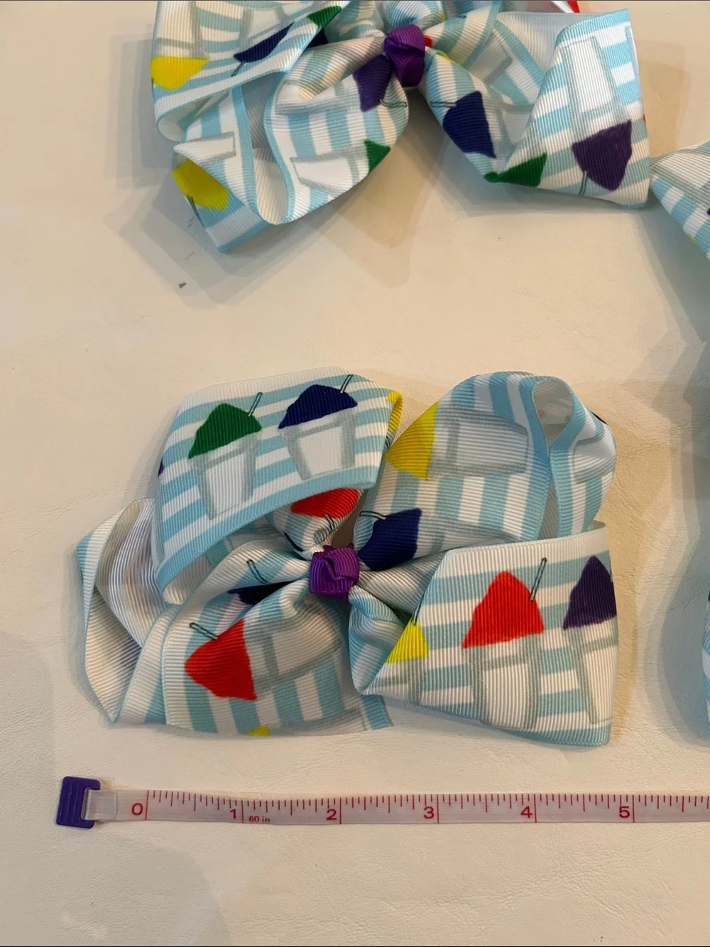 Snowball Print Hair Bows Bundle